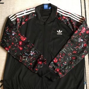 Adidas flower zip up size extra large